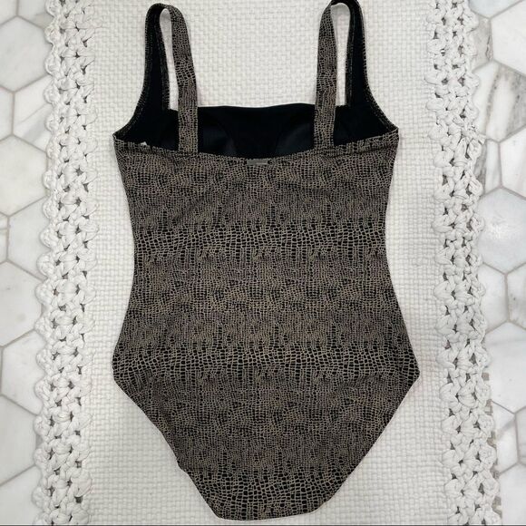 Calvin Klein Black & Tan One Piece Swimsuit! - Picture 2 of 5